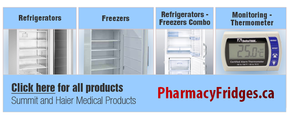 Pharmacy vaccine fridges freezer Canada